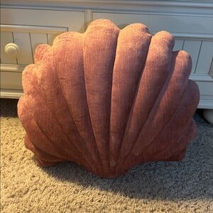 Shell-Shaped Pink Pillow